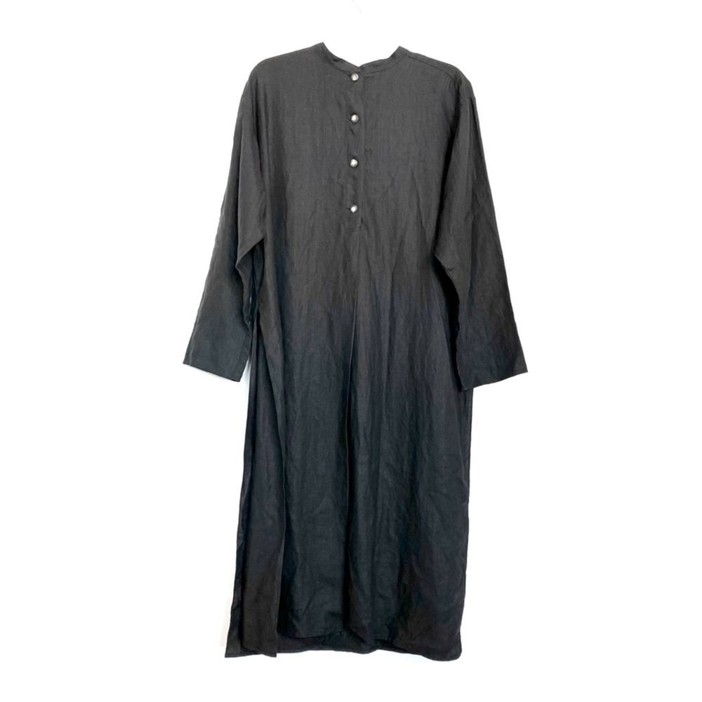 ❌SOLD❌ Tehen Linen Lagenlook High Slit Tunic